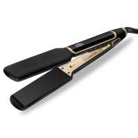 Hot Professional 2in1Curler LCD Digital Display private label flat iron Electric Hair Straightener Brush Hair Straightener